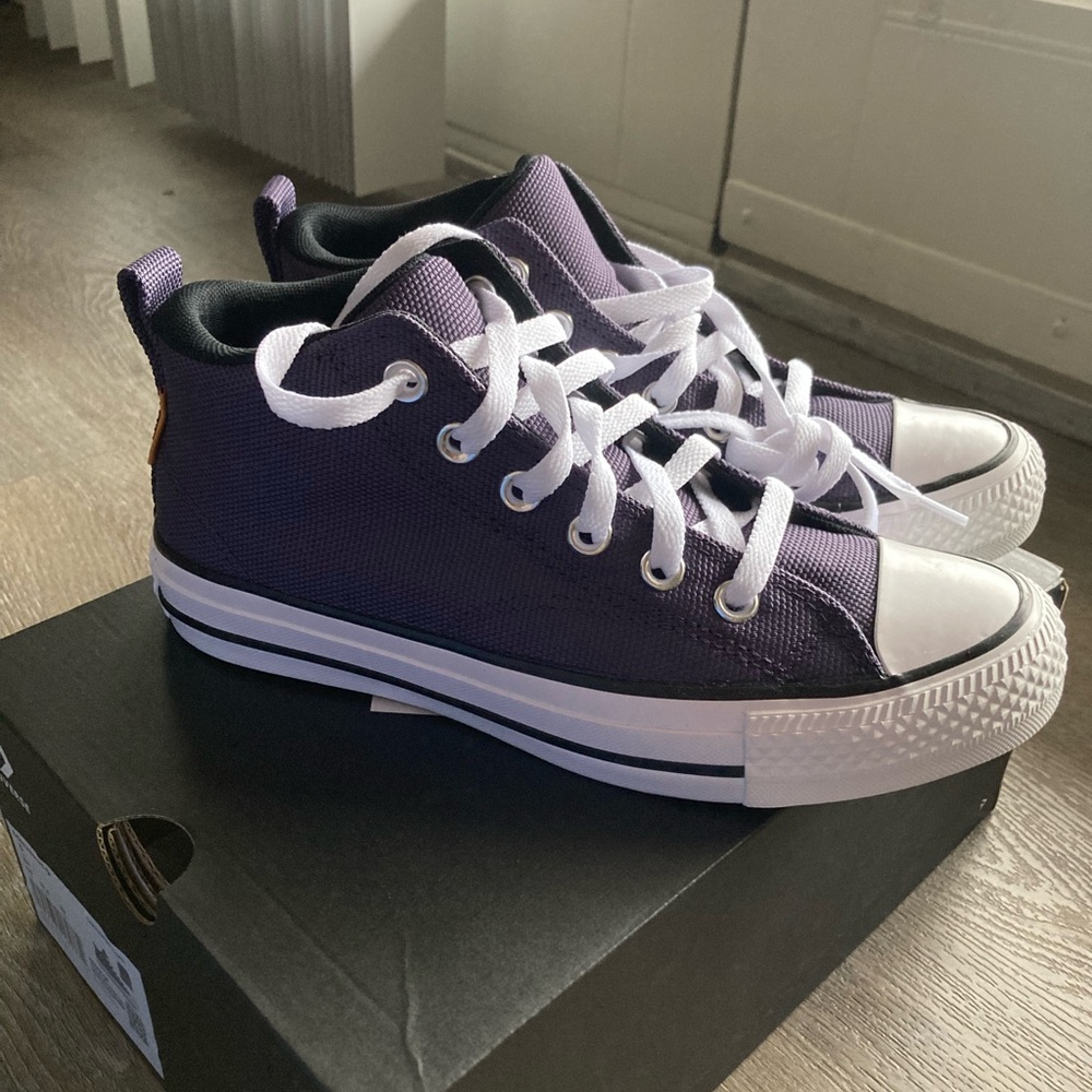 Kids Purple High-Top Sneakers
